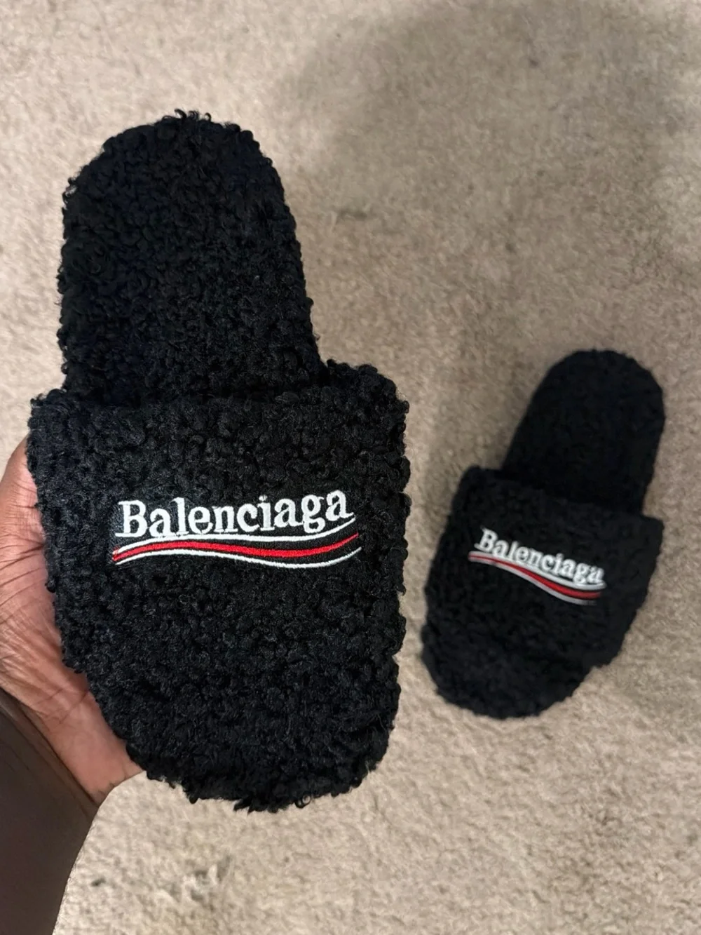 Balenciaga plush black